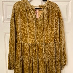 Karlie Floral Boho Dress- Gold